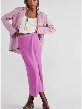 Free People ribbed wrap skirt